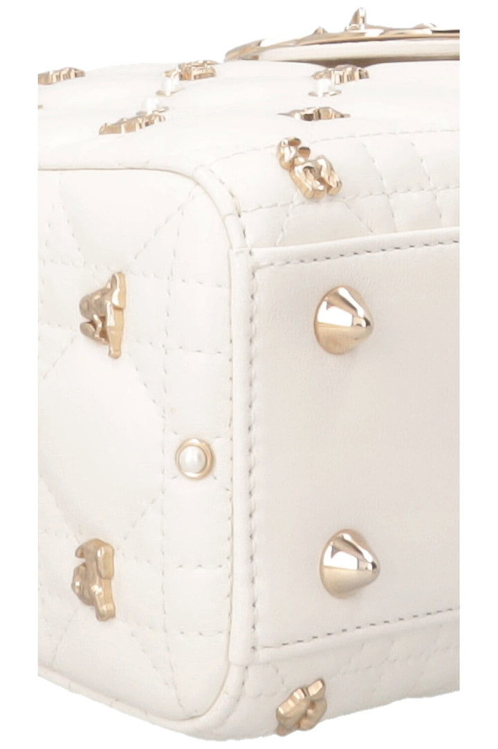 CHRISTIAN DIOR Lady Dior Zodiac Sign Small Leather White