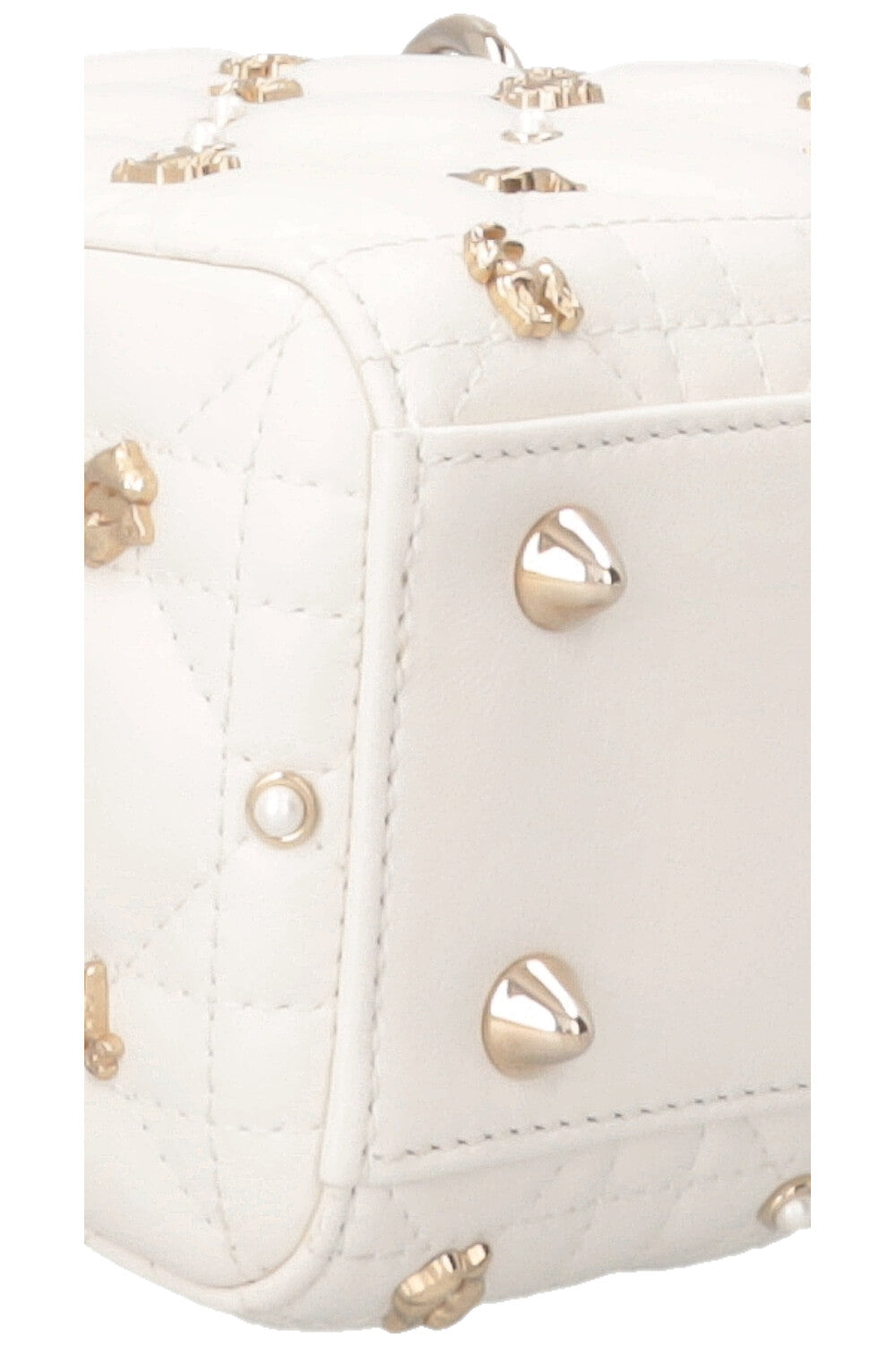 CHRISTIAN DIOR Lady Dior Zodiac Sign Small Leather White