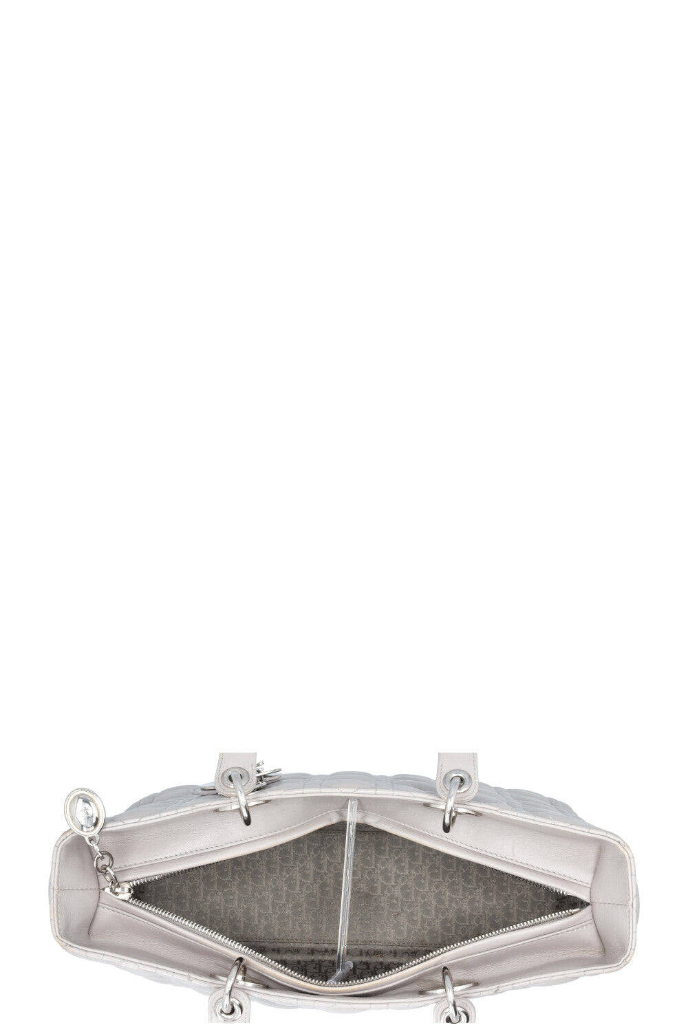 CHRISTIAN DIOR Large Lady Dior Bag Cannage Grey