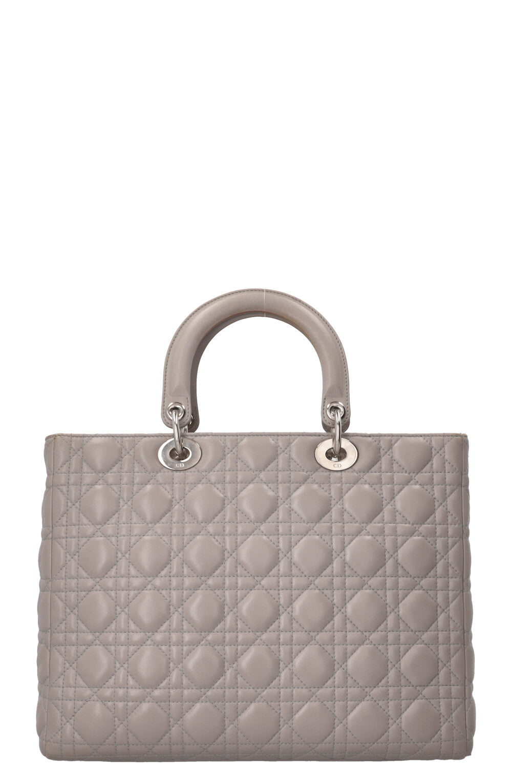 CHRISTIAN DIOR Large Lady Dior Bag Cannage Grey