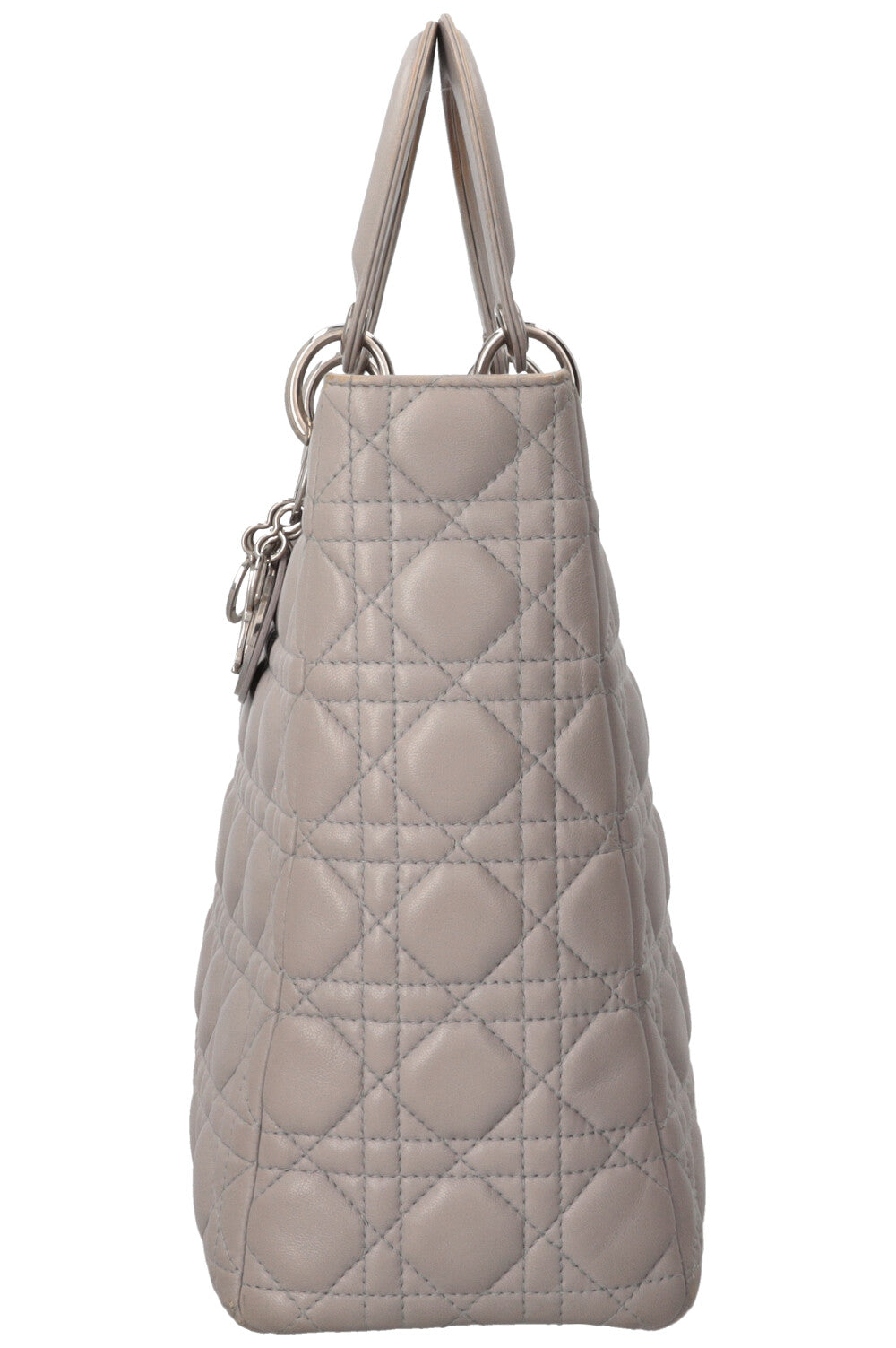 CHRISTIAN DIOR Large Lady Dior Bag Cannage Grey