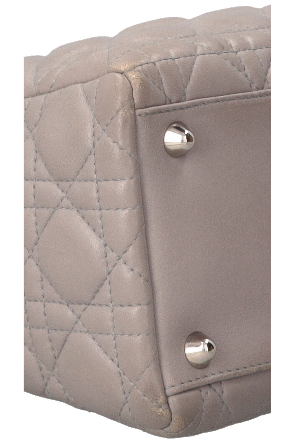 CHRISTIAN DIOR Large Lady Dior Bag Cannage Grey