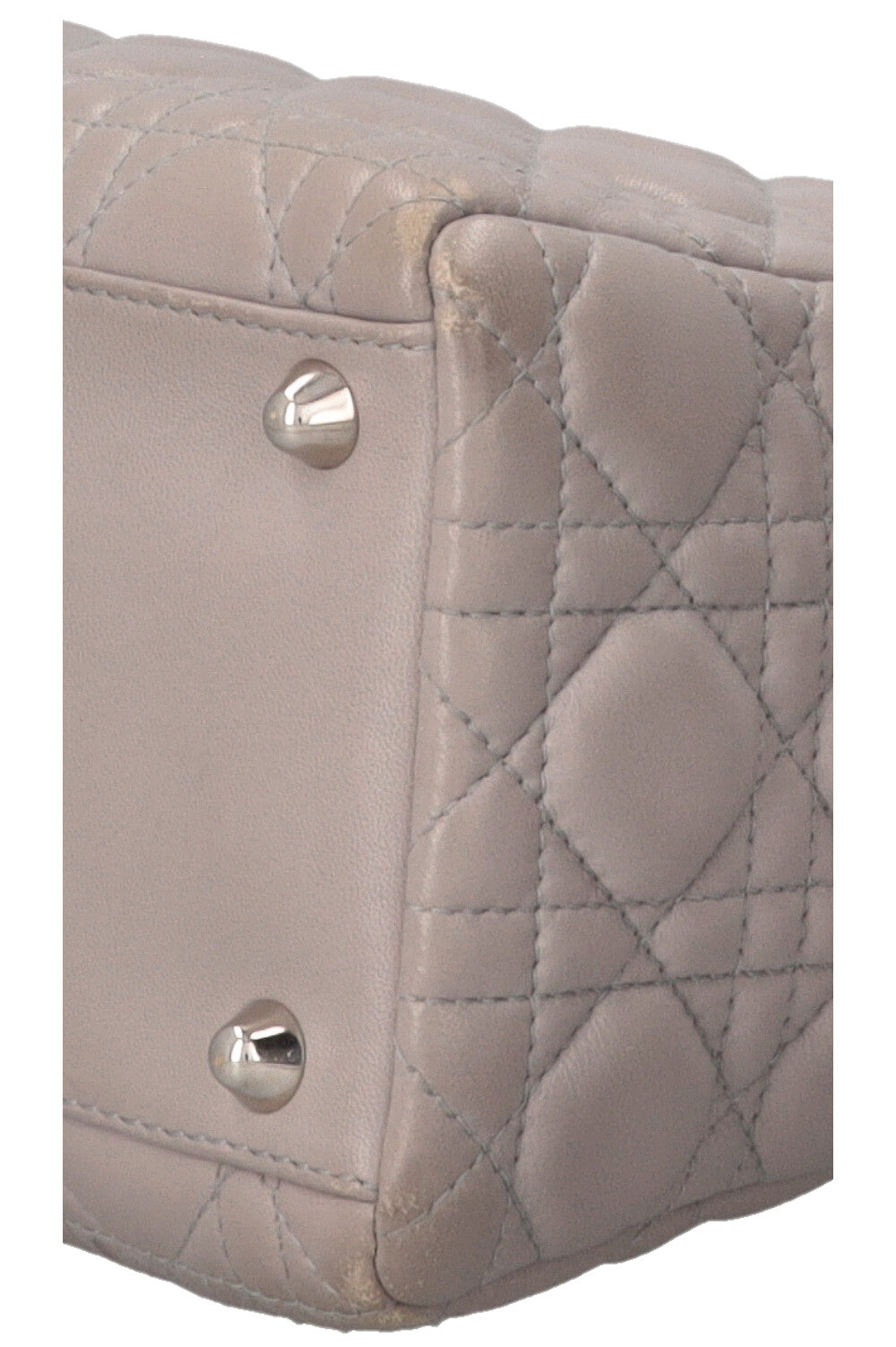 CHRISTIAN DIOR Large Lady Dior Bag Cannage Grey