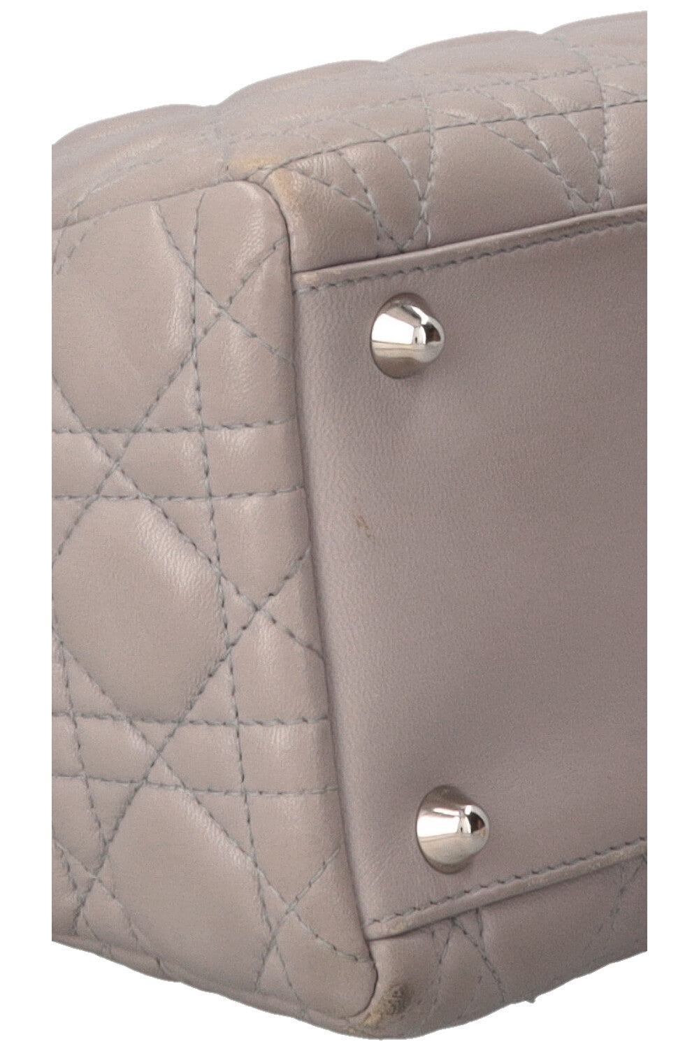 CHRISTIAN DIOR Large Lady Dior Bag Cannage Grey