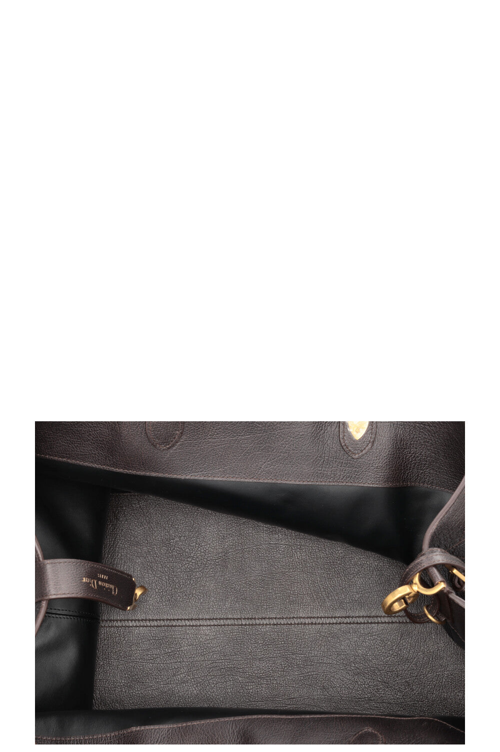 CHRISTIAN DIOR Large Toujours Bag Macrocannage Leather Brown