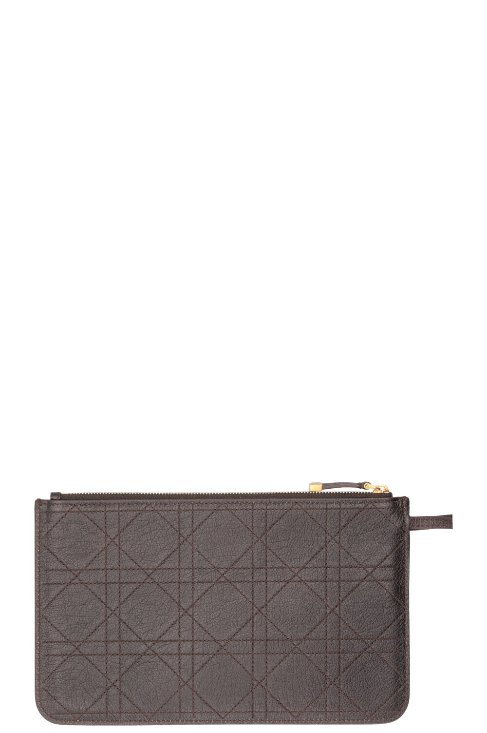 CHRISTIAN DIOR Large Toujours Bag Macrocannage Leather Brown
