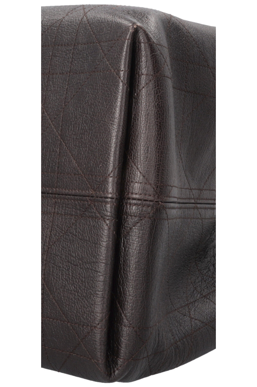 CHRISTIAN DIOR Large Toujours Bag Macrocannage Leather Brown