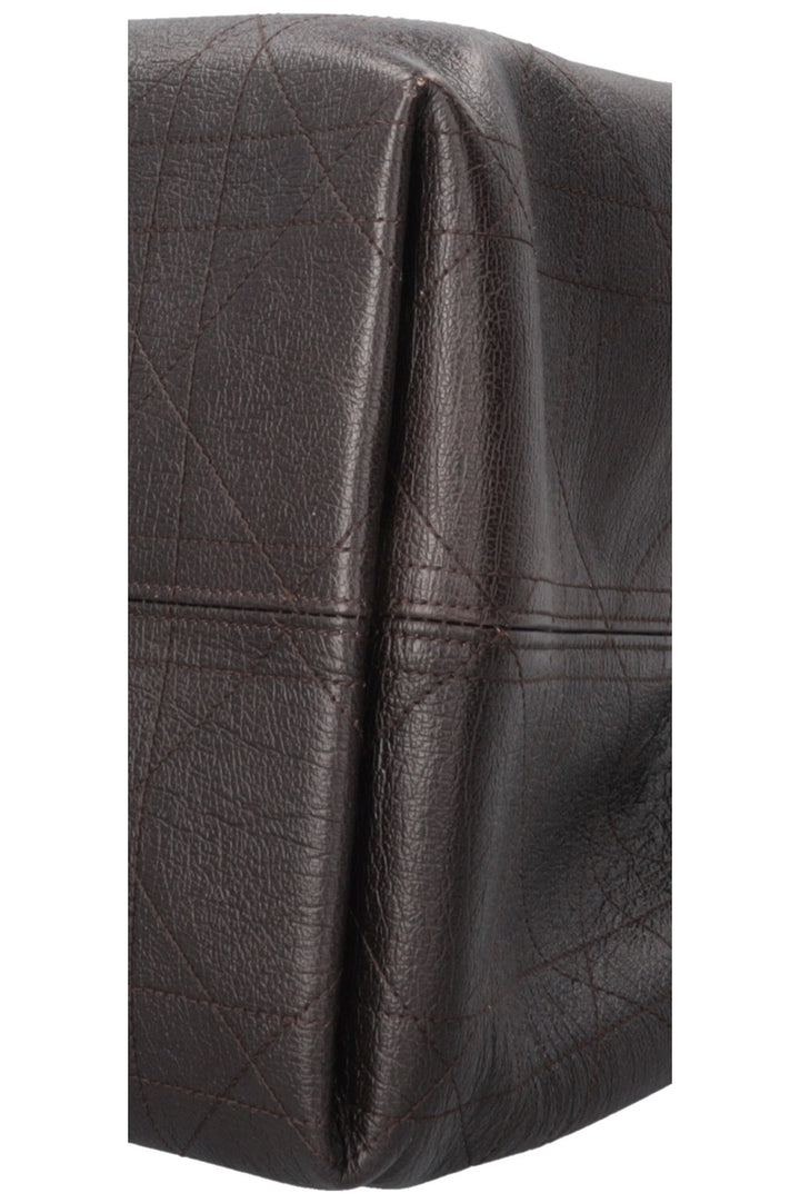 CHRISTIAN DIOR Large Toujours Bag Macrocannage Leather Brown