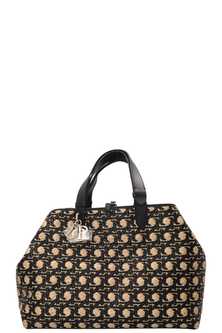 CHRISTIAN DIOR Large Toujours Bag Raffia Beige