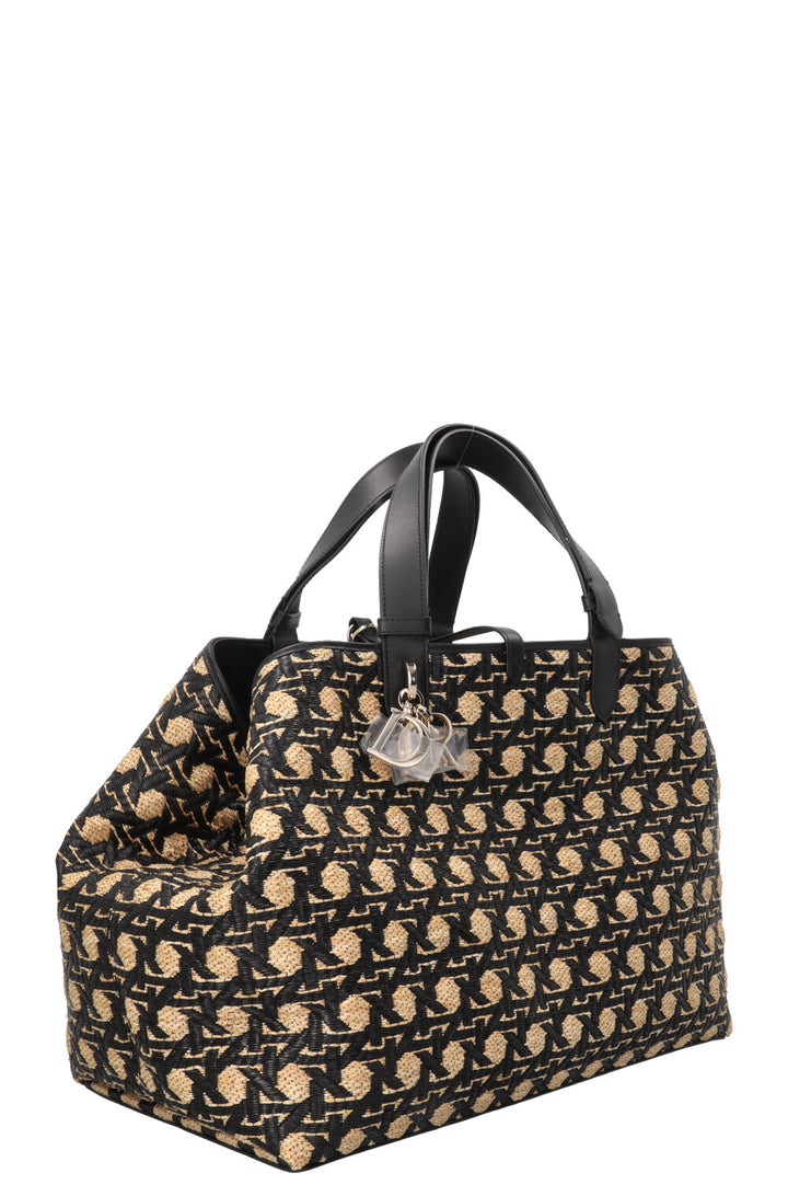 CHRISTIAN DIOR Large Toujours Bag Raffia Beige