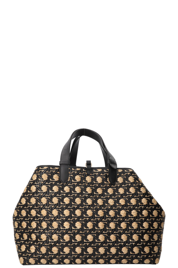 CHRISTIAN DIOR Large Toujours Bag Raffia Beige