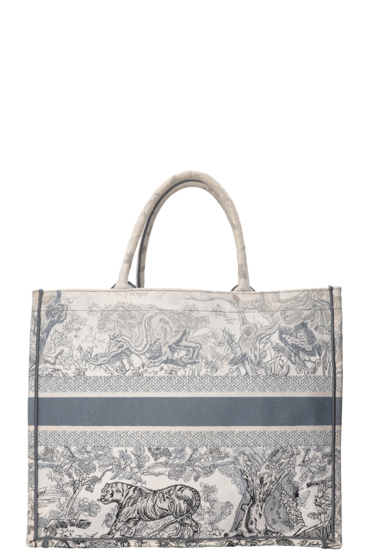 CHRISTIAN DIOR Medium Book Tote Toile De Jouy Canvas Grey