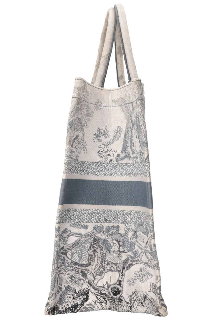CHRISTIAN DIOR Medium Book Tote Toile De Jouy Canvas Grey