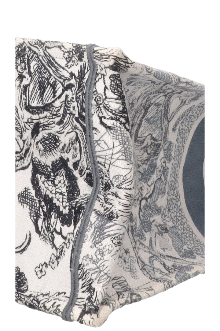 CHRISTIAN DIOR Medium Book Tote Toile De Jouy Canvas Grey