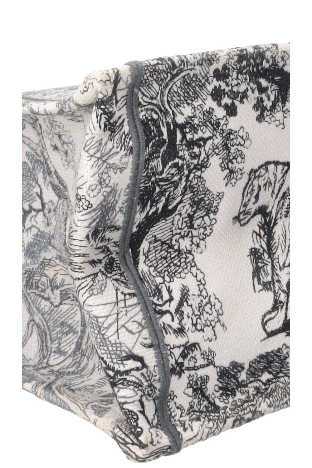CHRISTIAN DIOR Medium Book Tote Toile De Jouy Canvas Grey