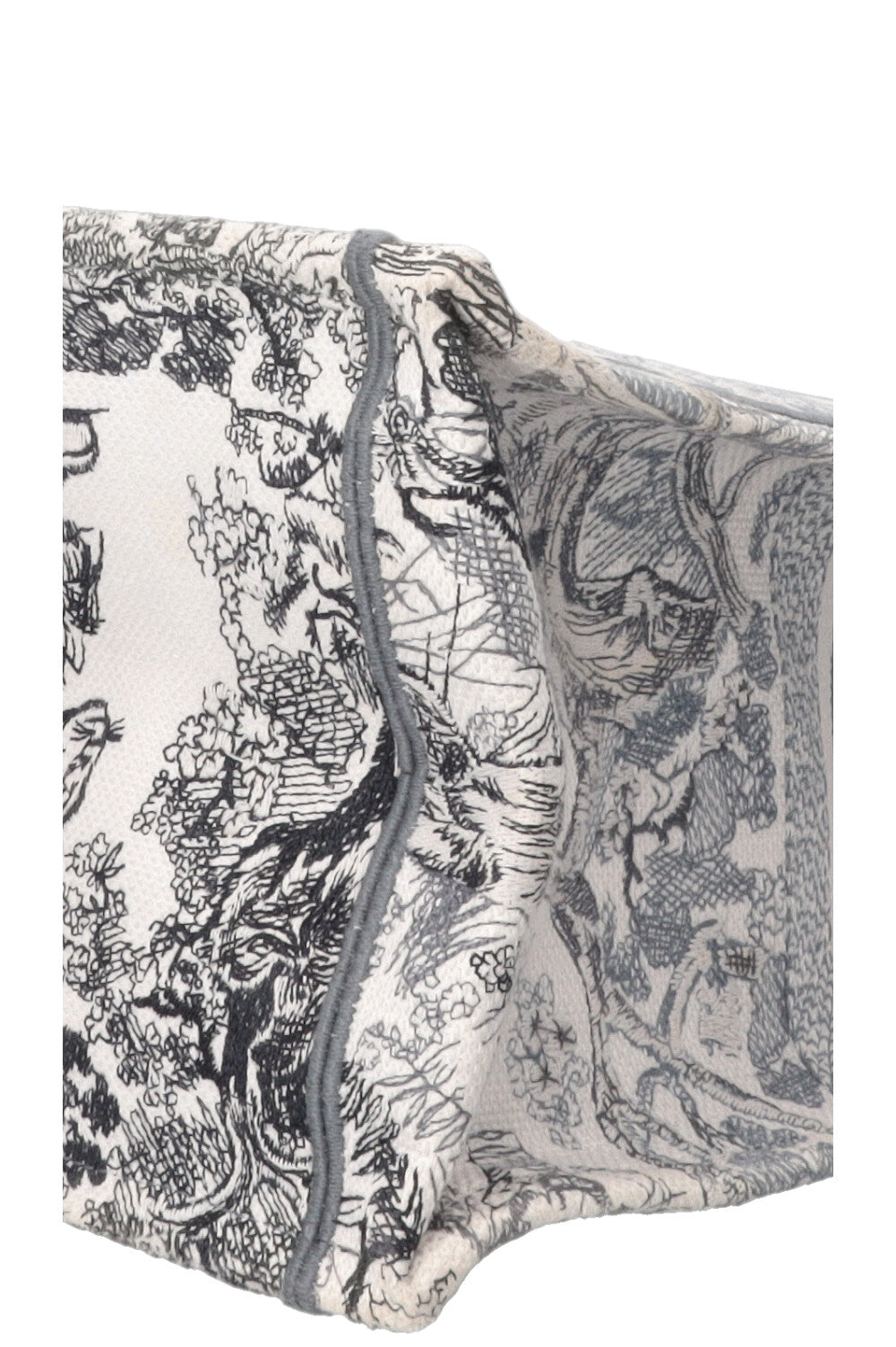CHRISTIAN DIOR Medium Book Tote Toile De Jouy Canvas Grey