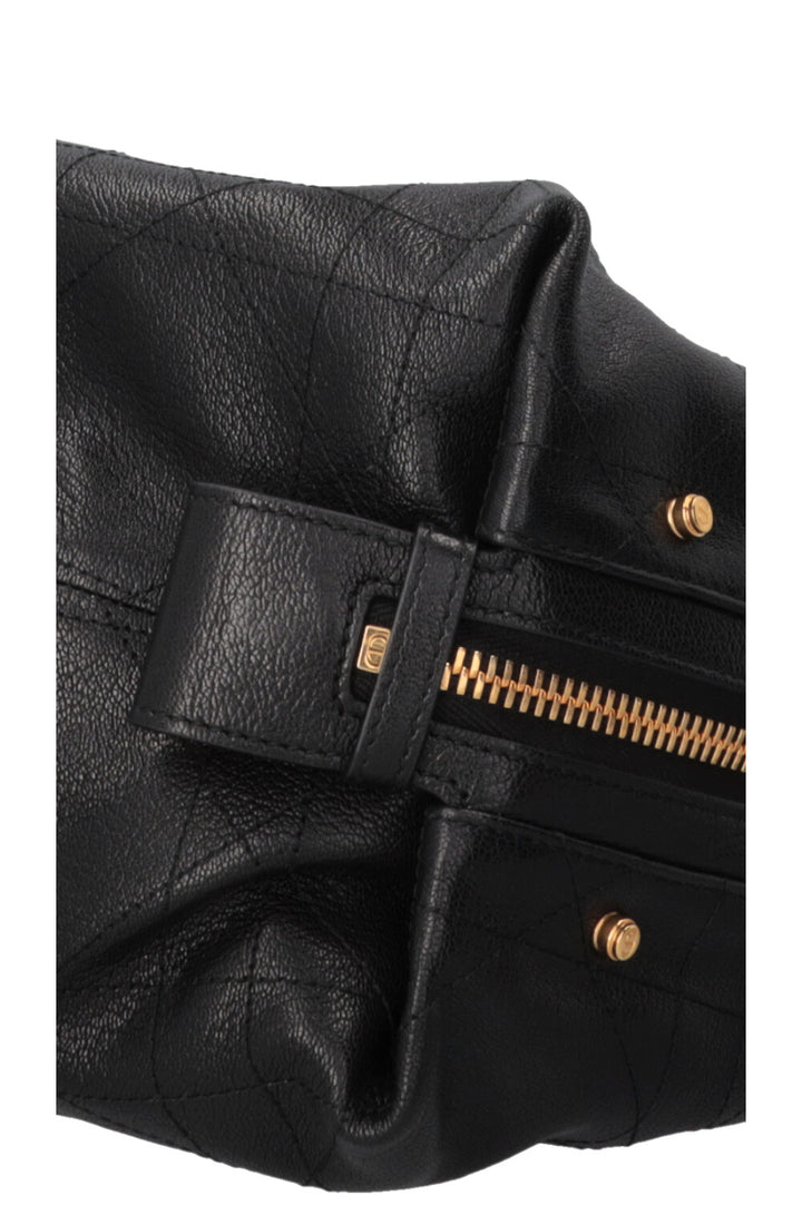 CHRISTIAN DIOR Medium D-Journey Bag in Black Macrocannage Leather