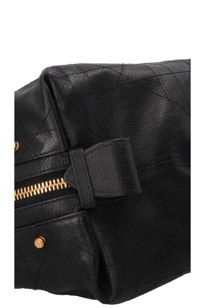 CHRISTIAN DIOR Medium D-Journey Bag in Black Macrocannage Leather