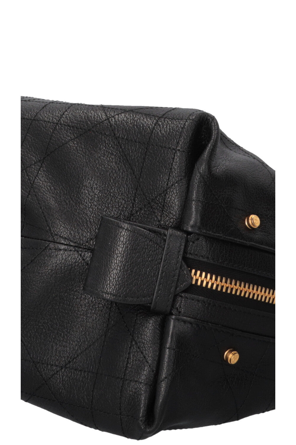 CHRISTIAN DIOR Medium D-Journey Bag in Black Macrocannage Leather