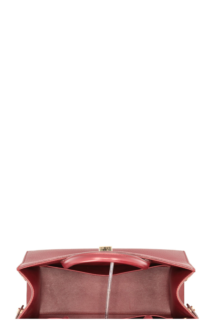 CHRISTIAN DIOR Medium Diorever Tote Bag Burgundy