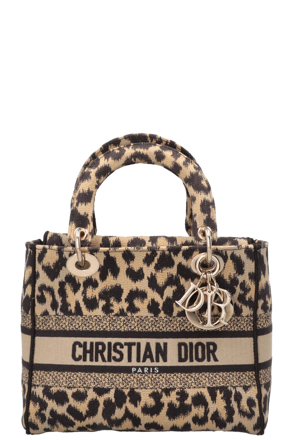 CHRISTIAN DIOR Medium Lady D-Lite Bag Mizzah Canvas Brown