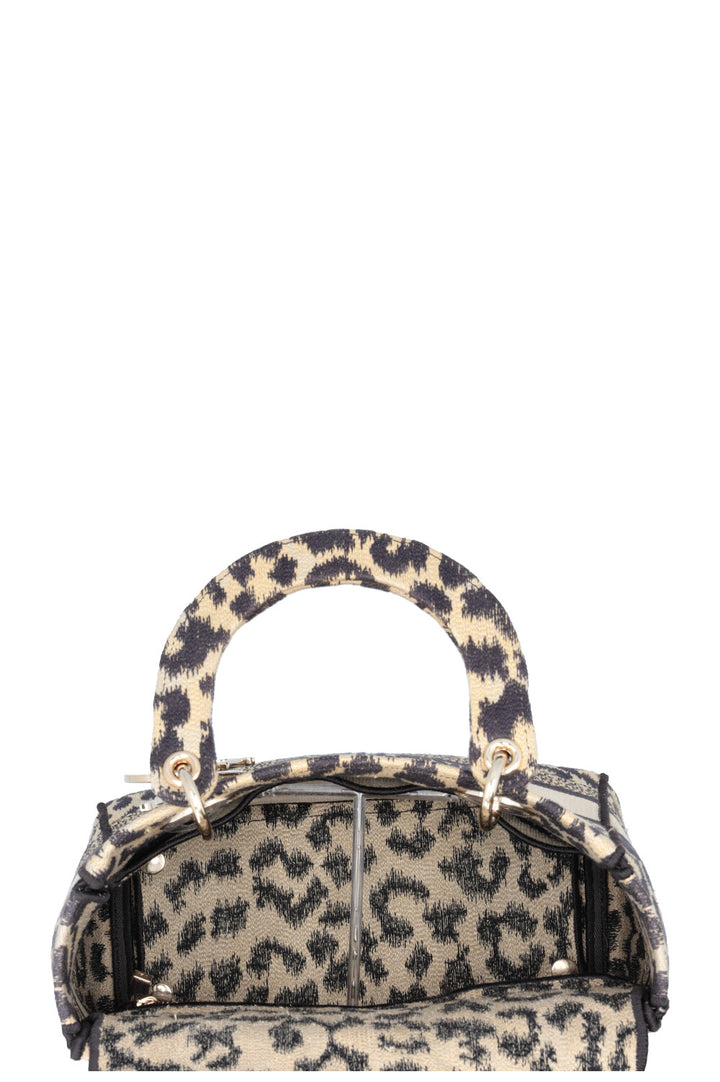 CHRISTIAN DIOR Medium Lady D-Lite Bag Mizzah Canvas Brown