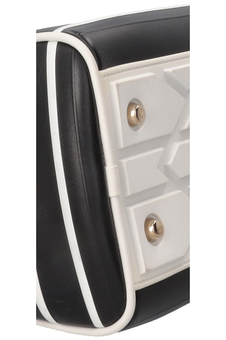 CHRISTIAN DIOR Medium Vibe Bowling Bag Calfskin Black