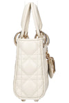 CHRISTIAN DIOR Micro Lady Dior Cannage White