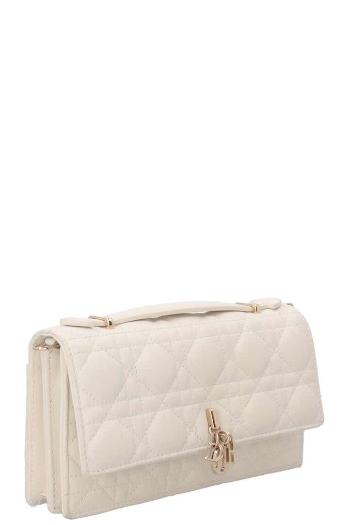 CHRISTIAN DIOR My Dior Top Handle Bag Cannage Leather White
