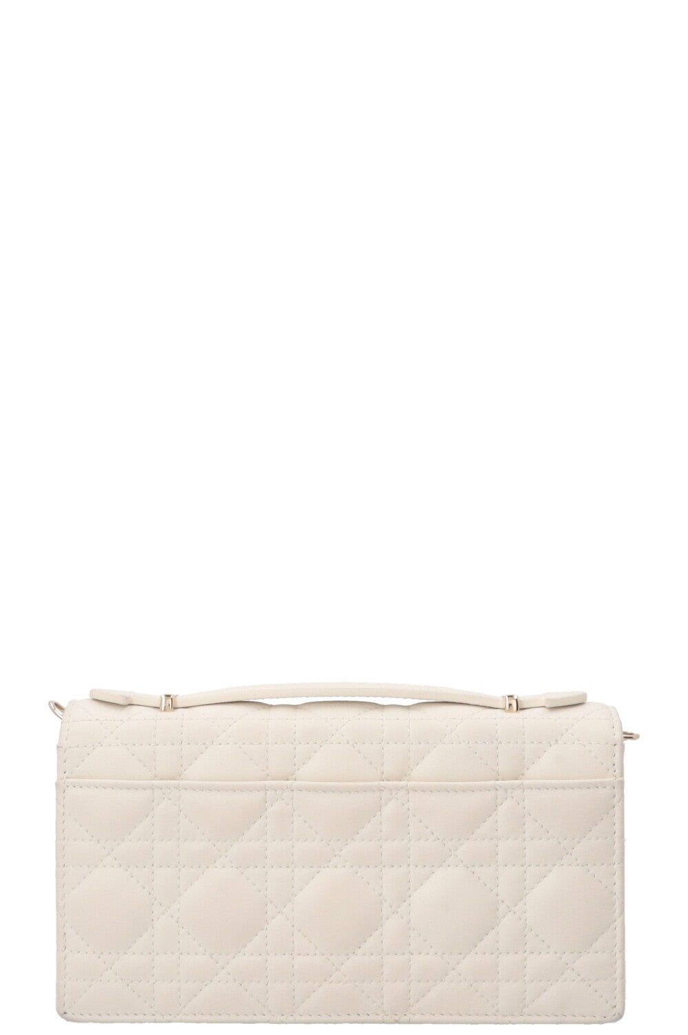 CHRISTIAN DIOR My Dior Top Handle Bag Cannage Leather White