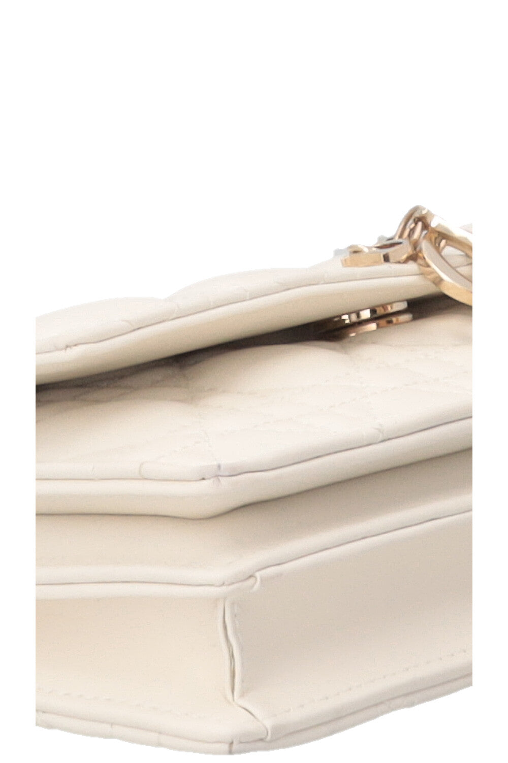 CHRISTIAN DIOR My Dior Top Handle Bag Cannage Leather White