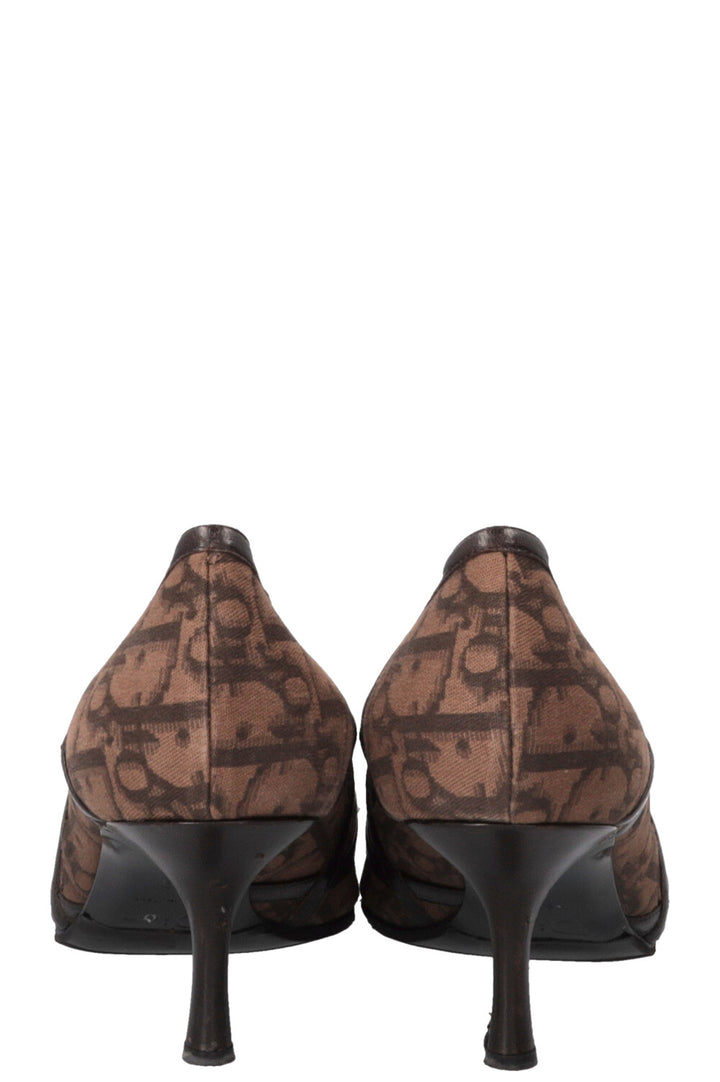 CHRISTIAN DIOR Talons Oblique Flower Marron