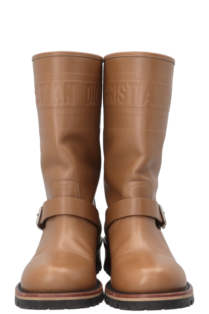 CHRISTIAN DIOR Bottines Quest en cuir camel