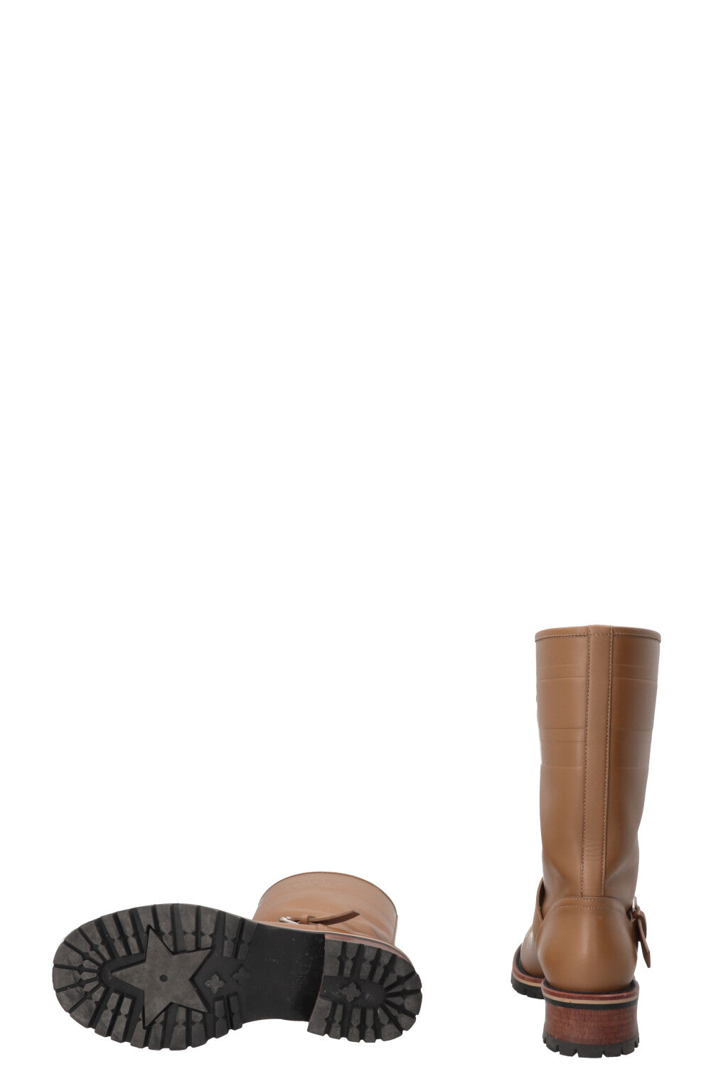 CHRISTIAN DIOR Bottines Quest en cuir camel