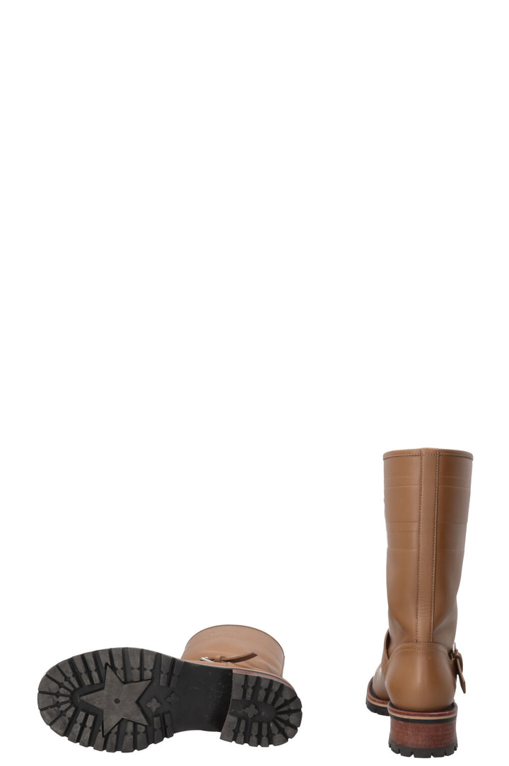 CHRISTIAN DIOR Bottines Quest en cuir camel