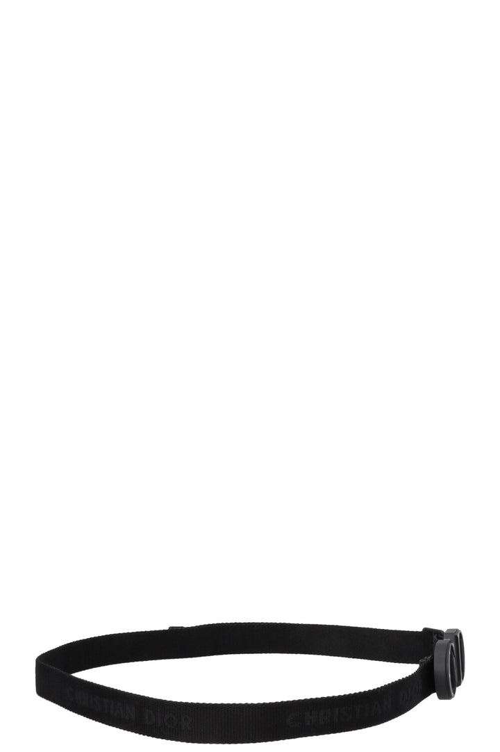 CHRISTIAN DIOR Rollercoaster Buckle Belt Black