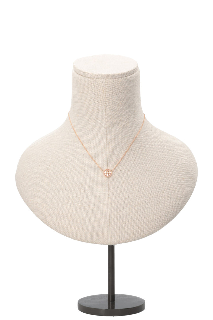 CHRISTIAN DIOR Rose Des Vents Pink Opal Necklace 18k Rose Gold Diamonds