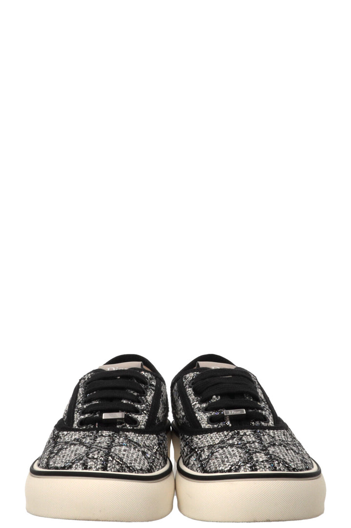 CHRISTIAN DIOR Saltwind Sneakers Cannage Tweed Black
