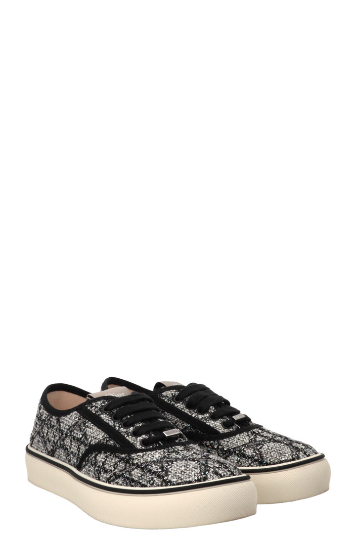 CHRISTIAN DIOR Saltwind Sneakers Cannage Tweed Black