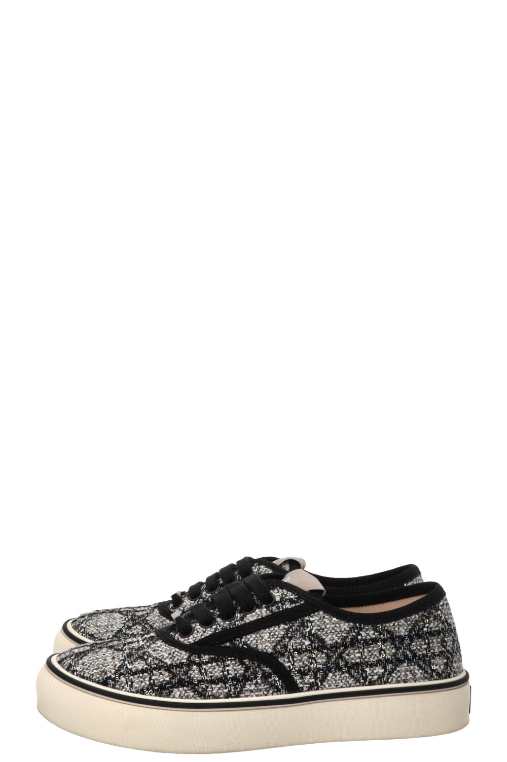 CHRISTIAN DIOR Saltwind Sneakers Cannage Tweed Black