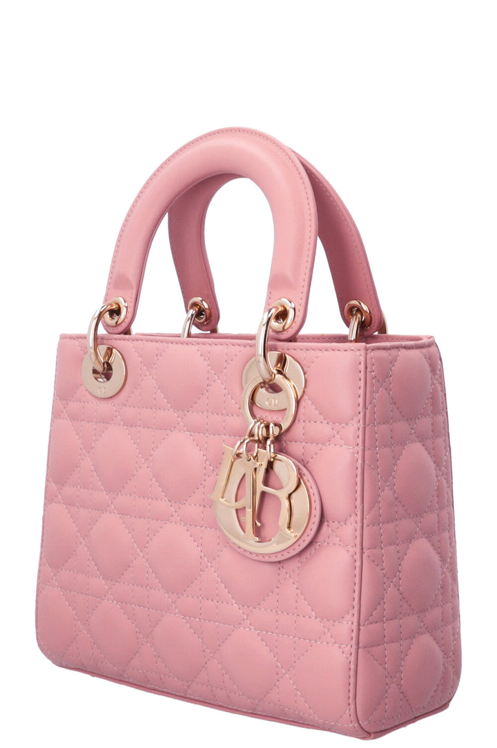 CHRISTIAN DIOR Small Lady Dior ABCDior Bag Pink