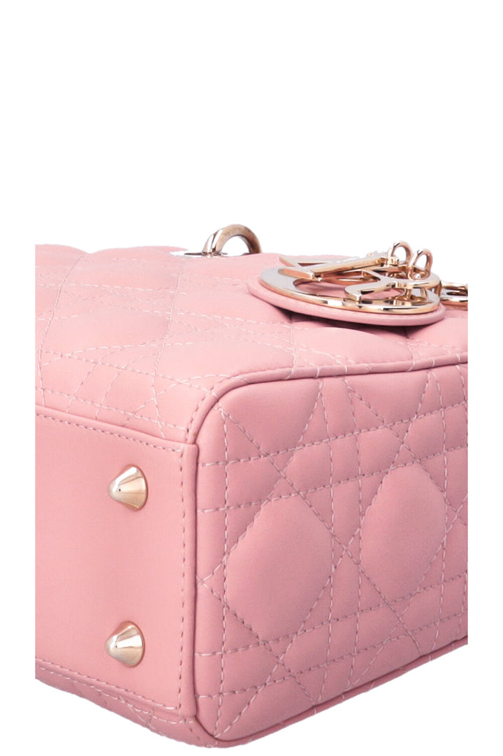 CHRISTIAN DIOR Small Lady Dior ABCDior Bag Pink