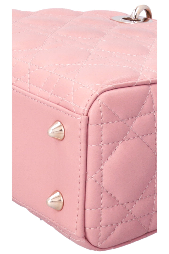 CHRISTIAN DIOR Small Lady Dior ABCDior Bag Pink