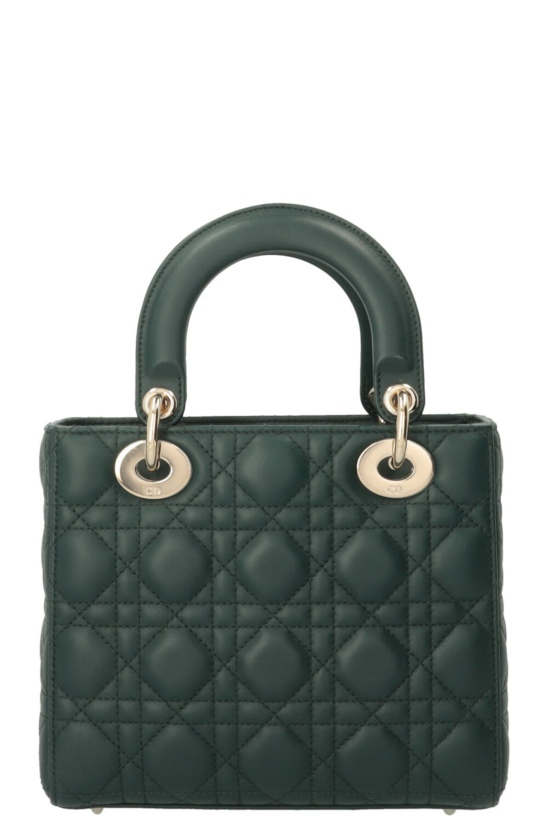 CHRISTIAN DIOR Small Lady Dior My ABCDior Bag Leather Dark green