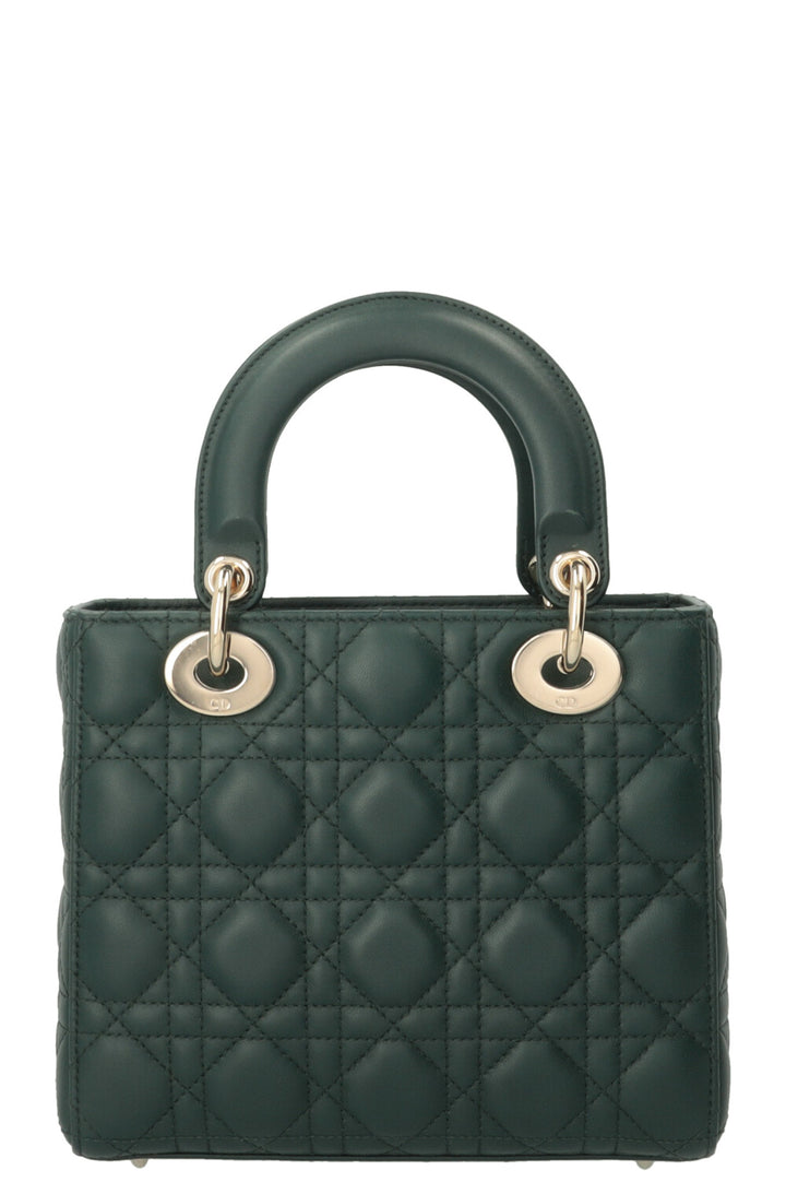 CHRISTIAN DIOR Small Lady Dior My ABCDior Bag Leather Dark green