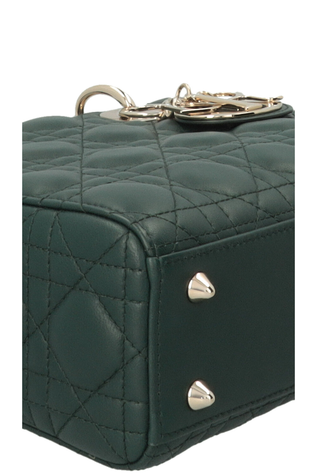 CHRISTIAN DIOR Small Lady Dior My ABCDior Bag Leather Dark green