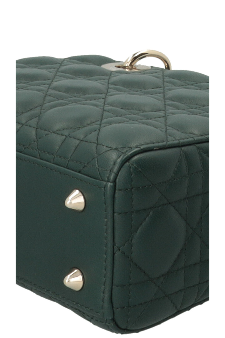 CHRISTIAN DIOR Small Lady Dior My ABCDior Bag Leather Dark green