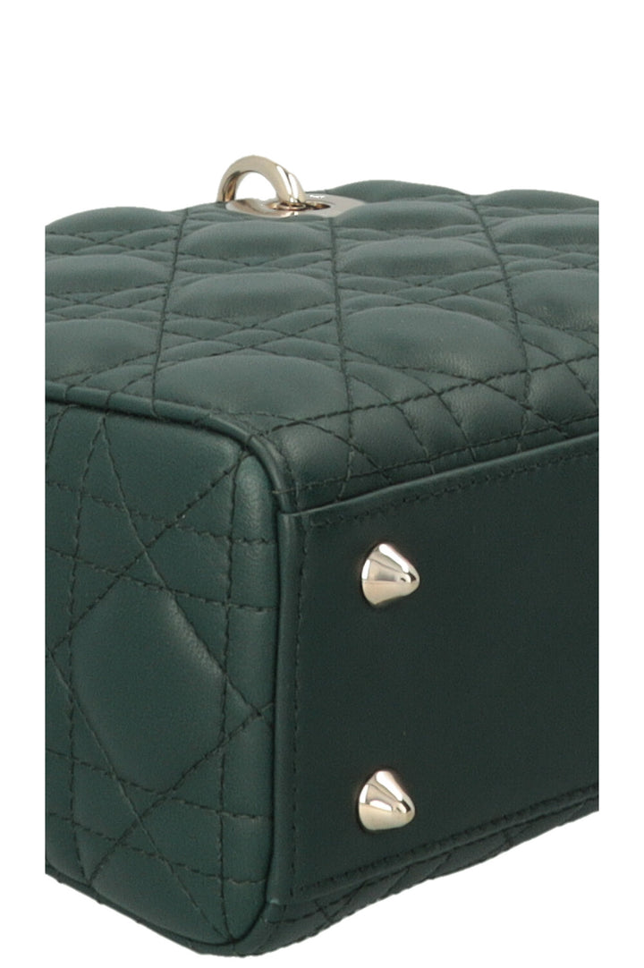 CHRISTIAN DIOR Small Lady Dior My ABCDior Bag Leather Dark green