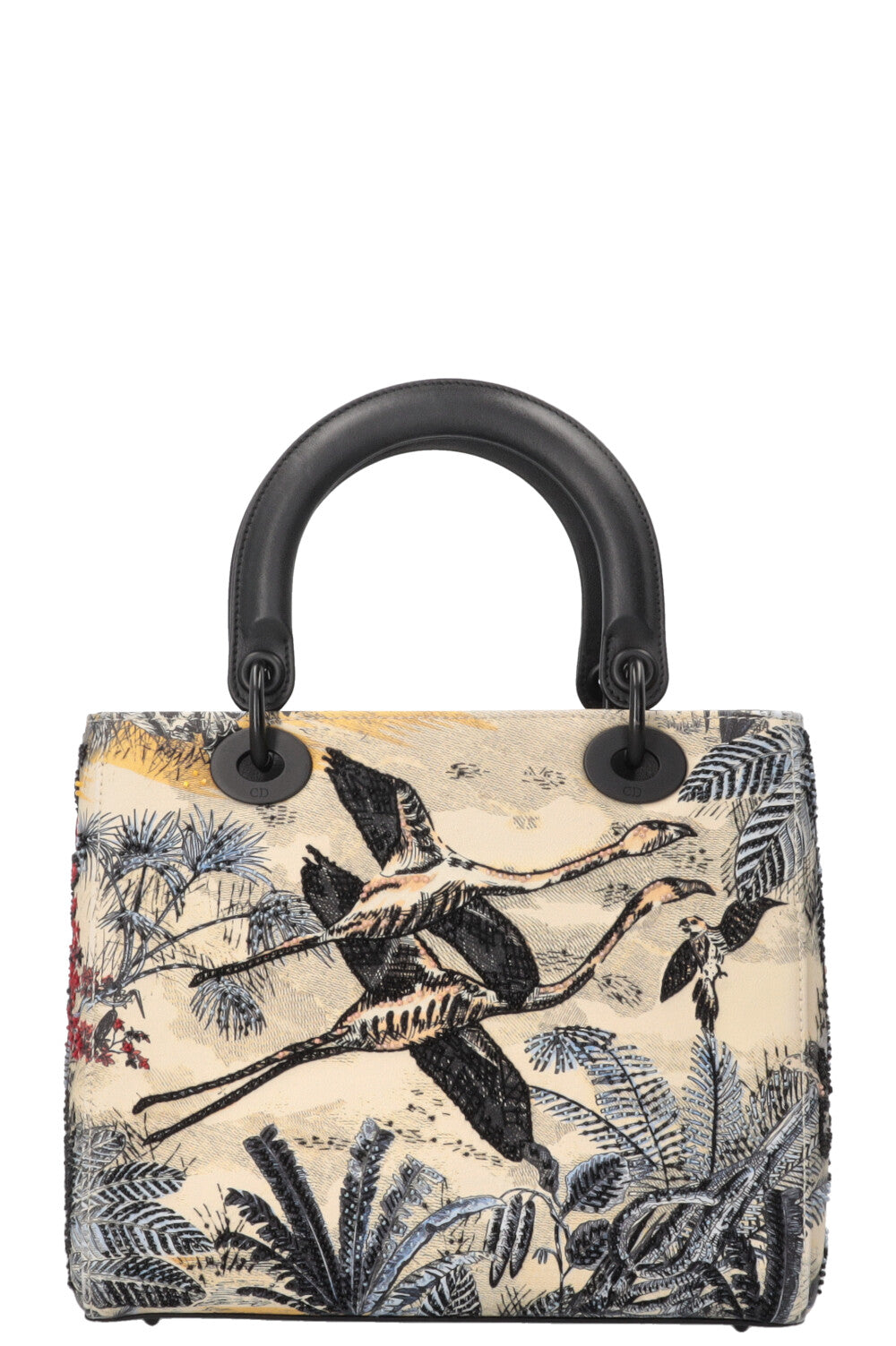 CHRISTIAN DIOR Toile de Jouy Tropicalia Lady Dior Bag Medium Multicolor