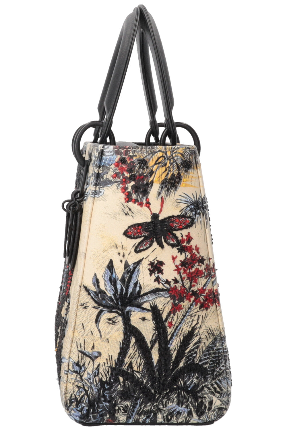 CHRISTIAN DIOR Toile de Jouy Tropicalia Lady Dior Bag Medium Multicolor